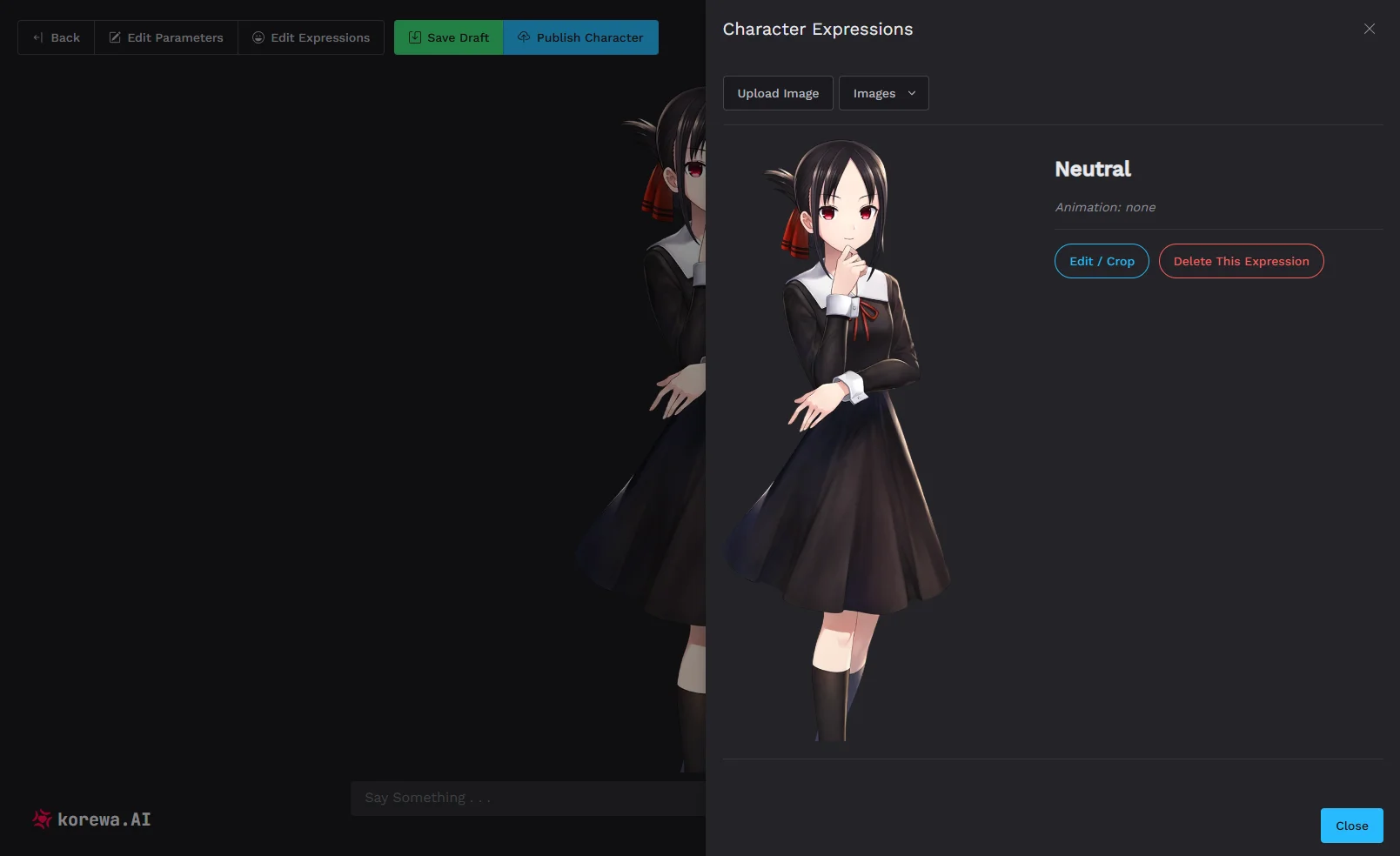 Korewa AI interface screenshot